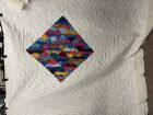 Modern Quilt with Diamond Design