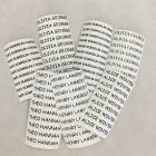 Iron on wash proof clothing labels